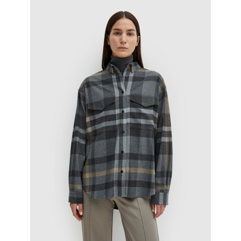 Longmei Loose Flannel Plaid Women's Shirt Long-Sleeved 2026 Autumn and Winter New Tot Style Simple Lapel Top Longmei Loose Flannel Plaid Women's Shirt Long-Sleeved 2026 Autumn and Winter New Tot Style Simple Lapel Top