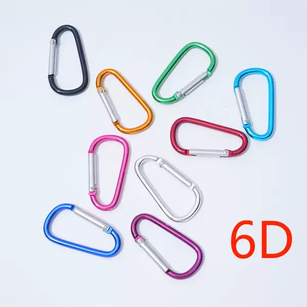 Mountaineering buckle No. 6 D-shaped Mountaineering buckle Outdoor hook Water bottle buckle Mountaineering buckle Mountaineering hook Aluminum alloy Mountaineering buckle