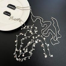 Angelababy杨颖同款水钻星星编发链条发夹女韩版流苏马尾点缀发饰