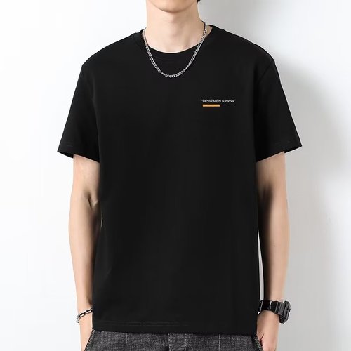 Men's Short Sleeve T-Shirt Summer Trend Brand Ins Hong Kong Style Loose Fit Casual Short Sleeve T-Shirt Top