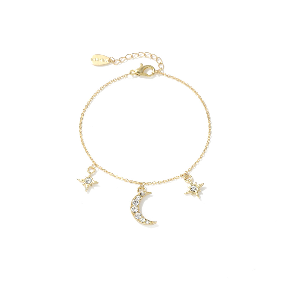 Simple Style Letter Moon Butterfly Alloy Plating Rhinestones Women's Bracelets 1 Piece display picture 27