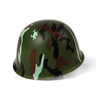 Factory direct disposable toy camouflage game cap PVC plastic cap cap combat cap soldier cap