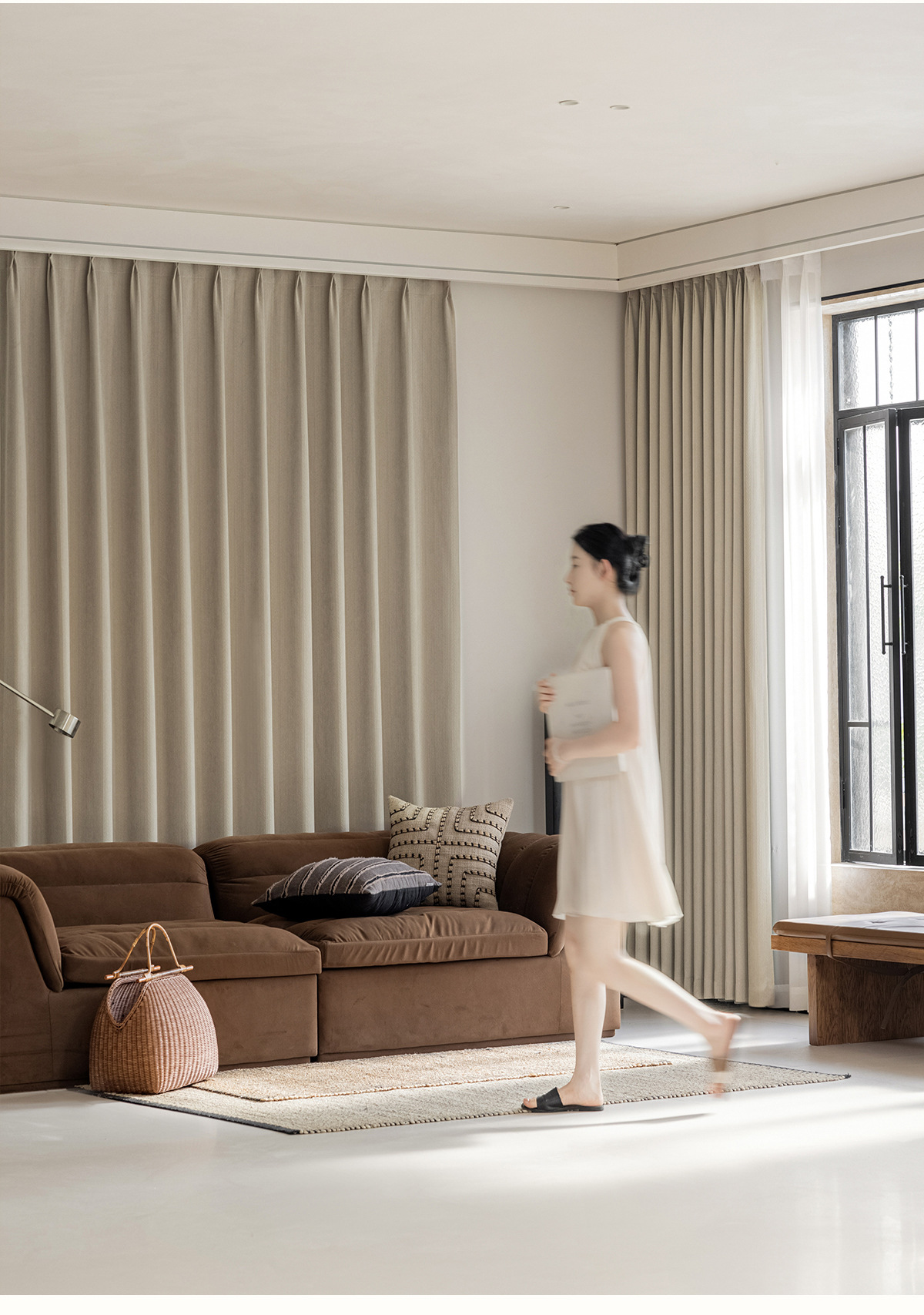 Maßgefertigte Moderne Weizenähren-Jacquard Chenille Creme Vorhänge für Wohnzimmer Esszimmer Schlafzimmer Fensterdekoration Luxuriöser Tüll Elegant – Detail 16