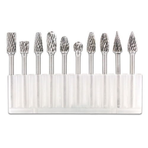 3x6 set of single and double groove tungsten steel grinding head carbide rotary file metal jade polishing engraving tumbler file