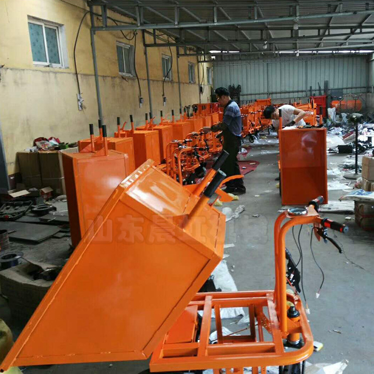 电动手推式装运灰斗车 载重小型运输车 砂石运输车