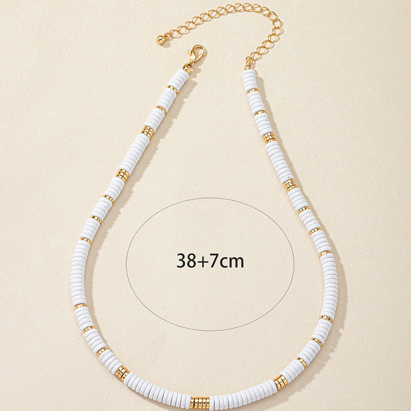 Fashion Geometric Arylic Alloy Beaded Necklace 1 Piece