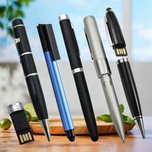 触控U盘笔4g水晶激光优盘笔32g广告加密8gU盘刻字展会礼品批发