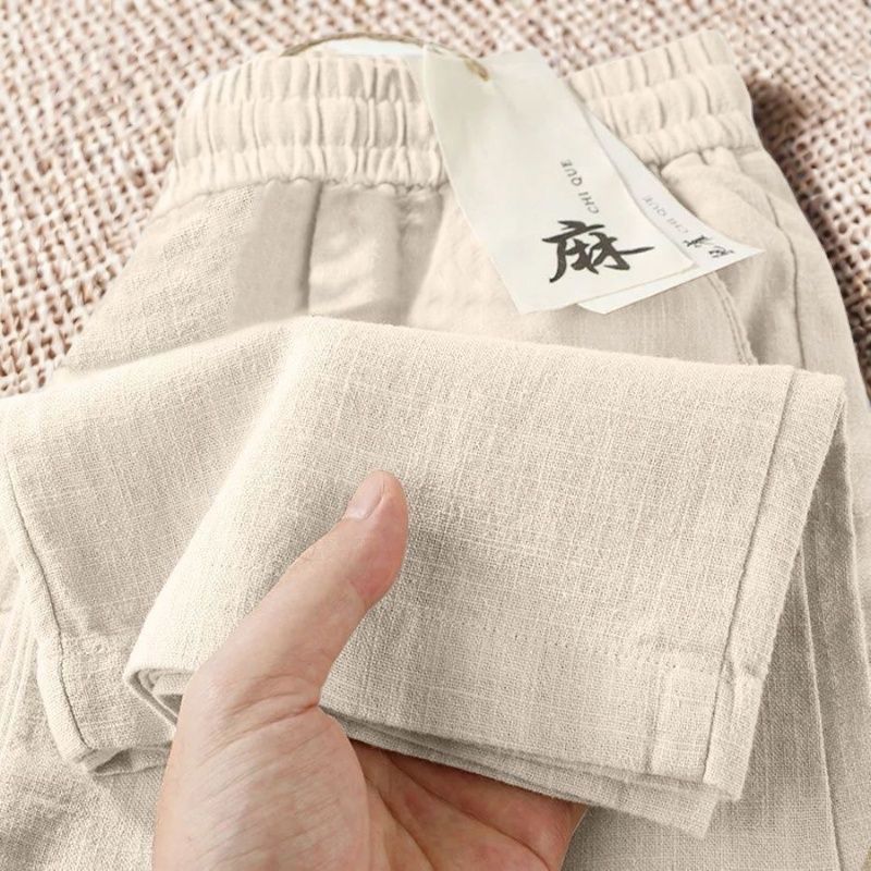 女性用コットンワイドレッグパンツ2025夏ストレートカジュアルパンツファッショナブルで多用途なゆったりとした薄いコットン..コットンストレートヘア|undefined