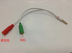 3.5mm audio adapter with 2-in-1 audio, 1 pack of 3.5mm headphone microphone adapter