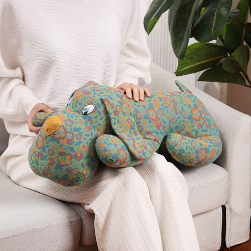 Double layer yarn puppy pillow plush toy dog ​​doll sleeping pillow doll birthday gift gift wholesale removable and washable