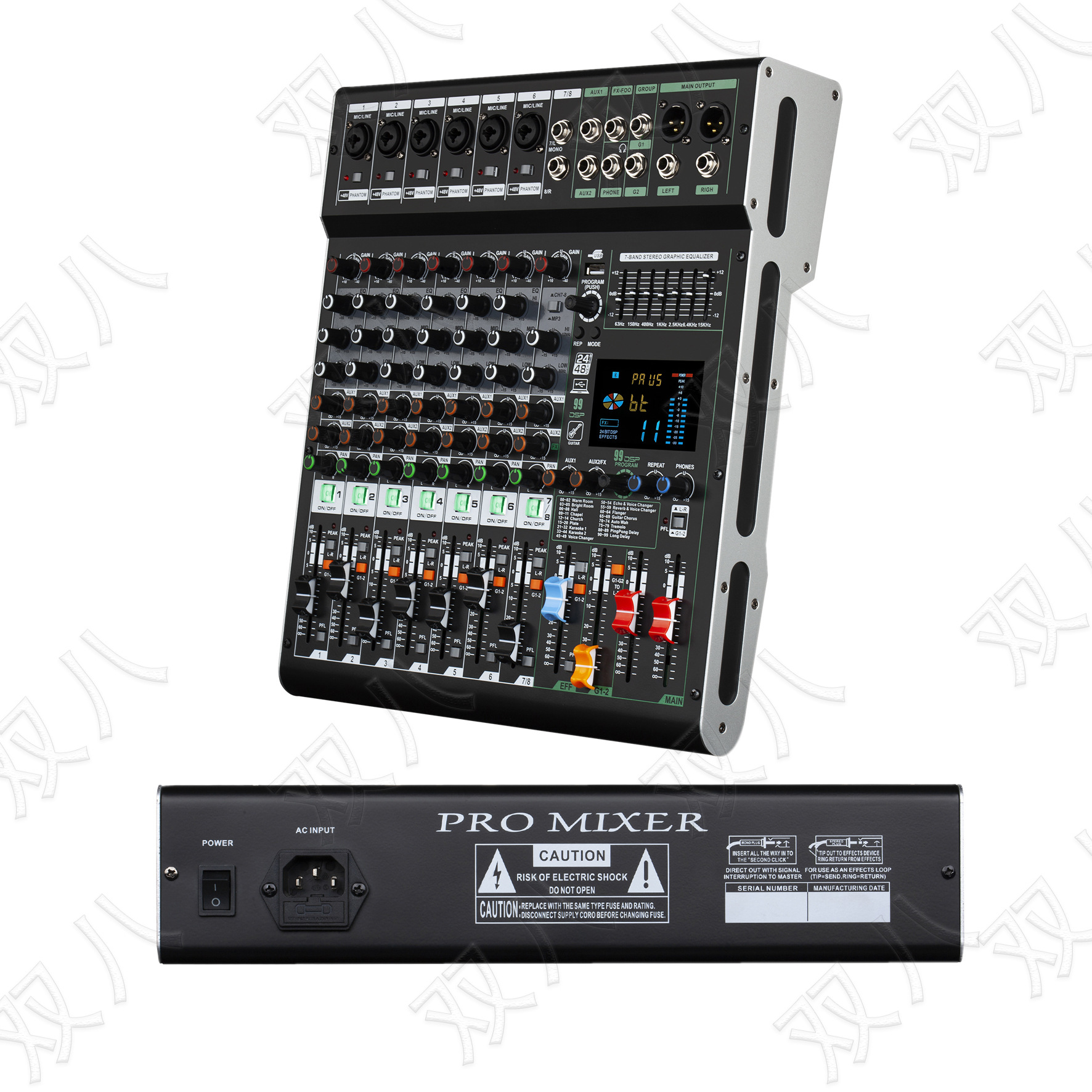 결혼식 무대 야외 바 전문 믹서 ST-80 적합한 순수한 무대 후 전력 증폭기 잔향 효과에 연결할 수 있습니다.