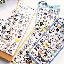 nekoni原創設計師綿羊熊貓萌寵的日常簡筆畫行程計划透明手帳貼紙
