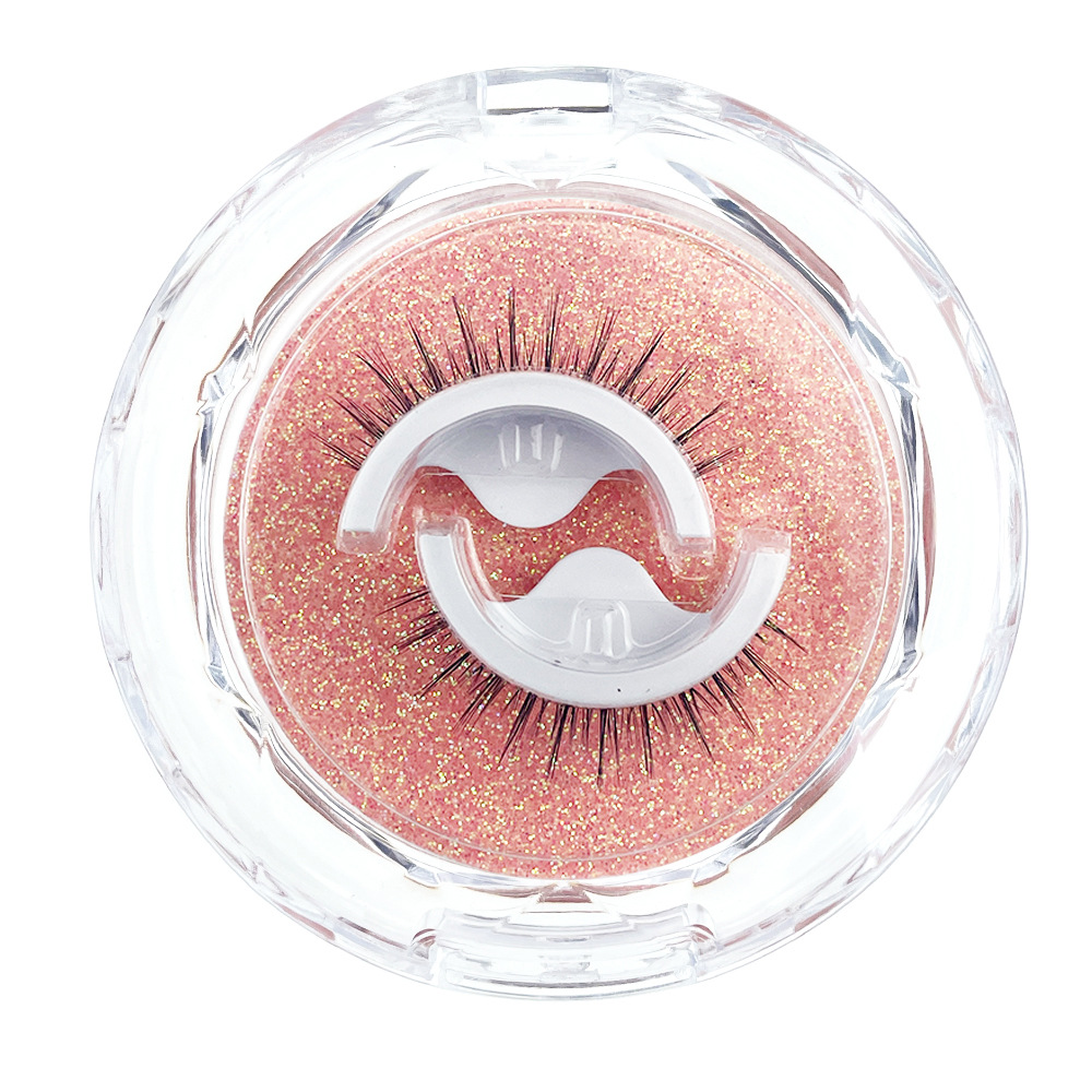 Tiktok mismo estilo caliente jalea pegamento pestañas autoadhesivas natural de fábrica de girasol grueso sin pegamento simulación 3D pestañas postizas