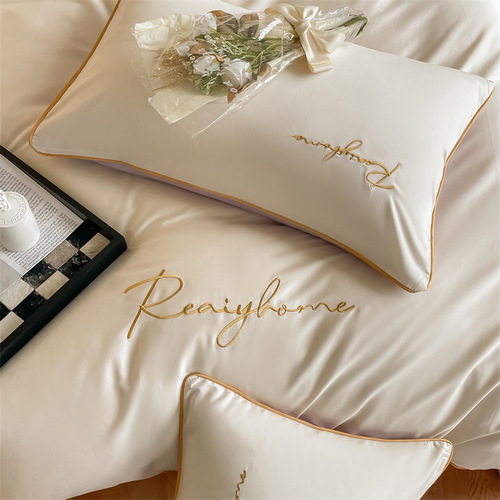 High-end 60-count long-staple cotton quilt cover single piece pure cotton quilt cover solid color double quilt sheet Jiangsu bedding