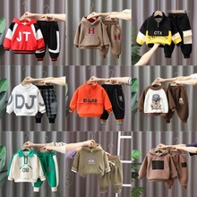 2025秋冬儿童连帽卫衣套装男女童韩版休闲上衣外贸童装两件套批发