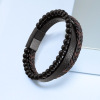 Organic woven bracelet stainless steel