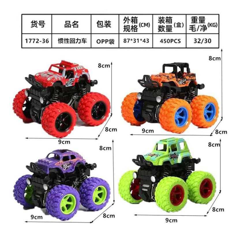 Coche de juguete de tracción en las cuatro ruedas inercial para niños, acrobacias para niños, vehículos todoterreno, niños, juguetes para niños, puestos al por mayor