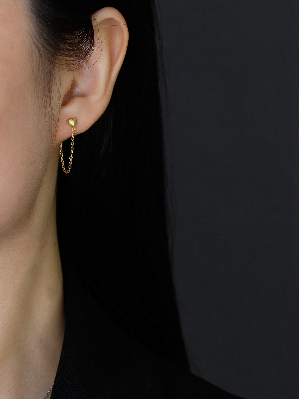 Fashion Heart Shape Sterling Silver Plating Drop Earrings 1 Pair