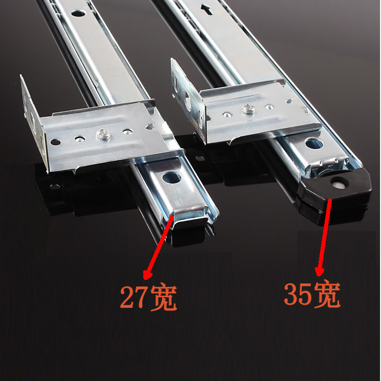 27/35 ancho teclado de dos secciones carril deslizante teclado rack carril de guía ordenador escritorio cajón carril deslizante teclado Carretera Pista de elevación image 3