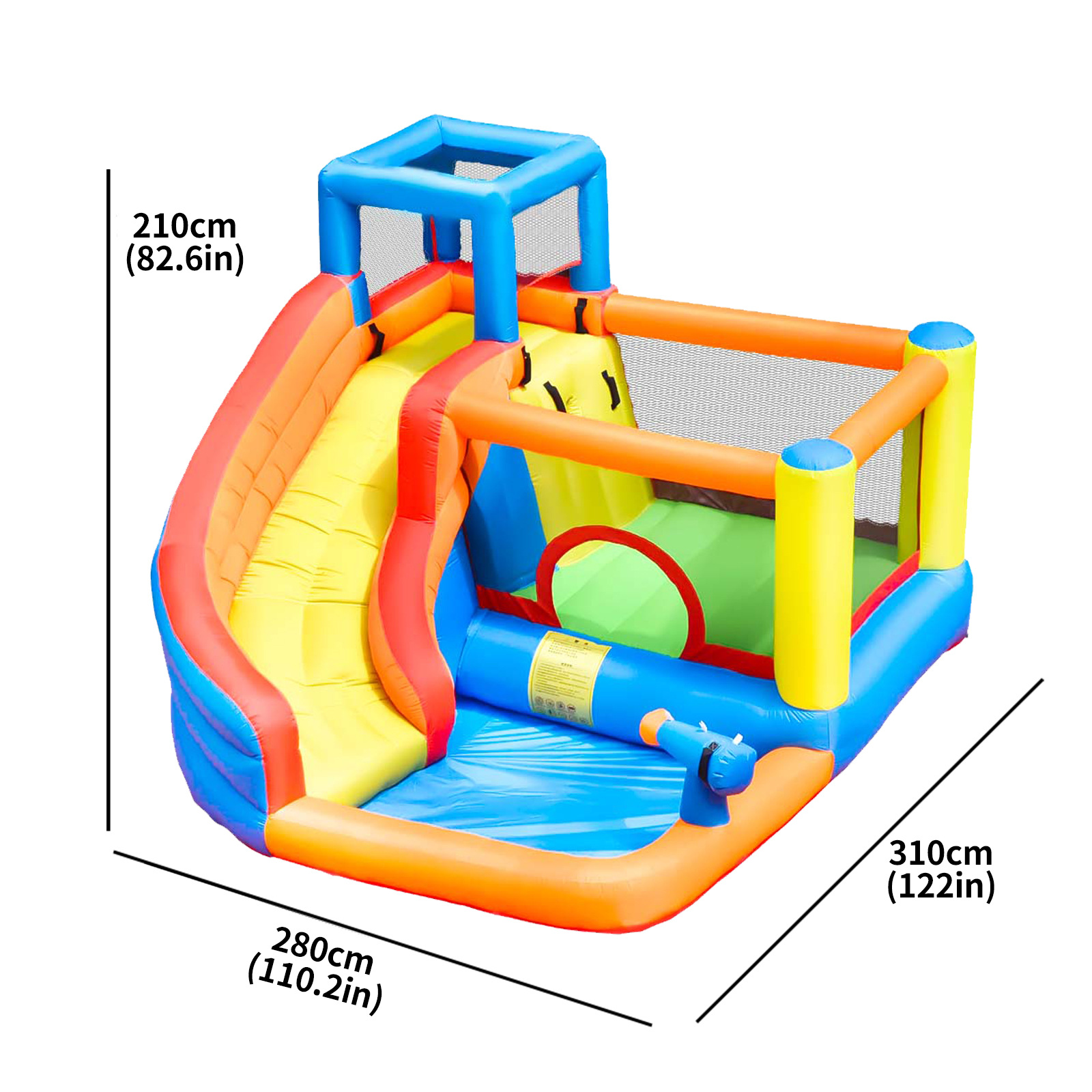 Agua inflable para el hogar Castillo Diapositiva de la casa pequeña para niños Trampolín inflable para el hogar Diapositiva de rociado de agua para niños