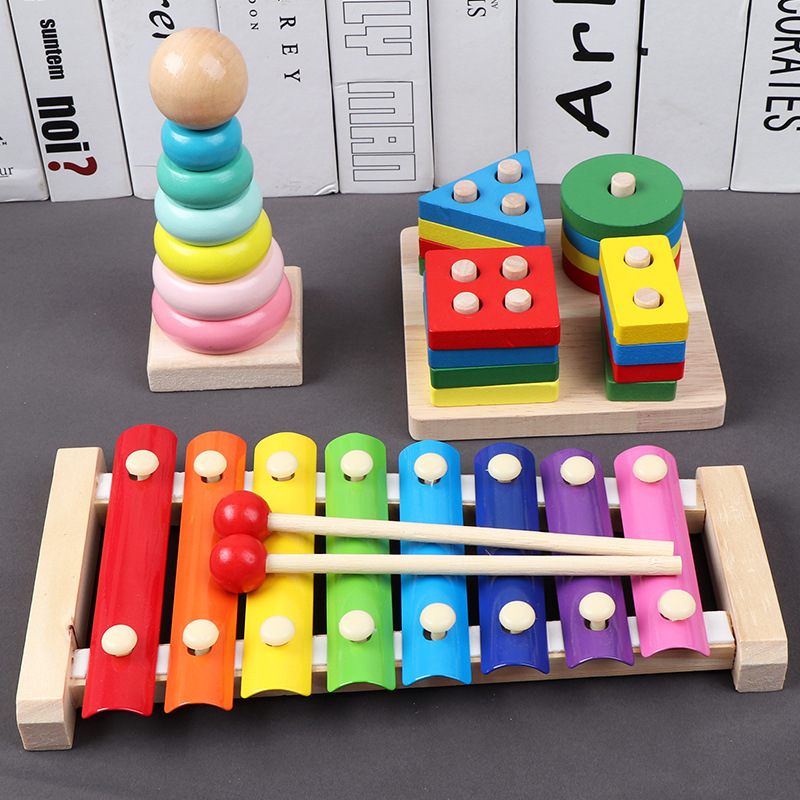 子供の子供の八音の手は小さい木琴の12ヶ月の音楽器の1-2-3歳の赤ちゃんの益智の早教のおもちゃを叩きます。|undefined