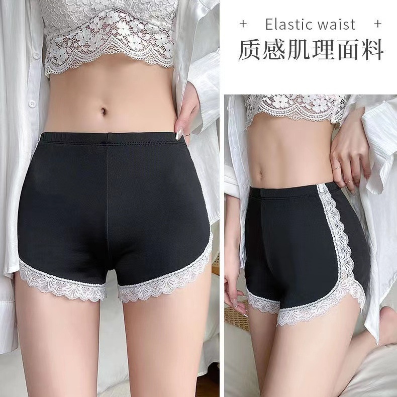 夏季蕾丝安全裤女不卷边夏季薄款jk打底保险裤防走光可外穿短裤子