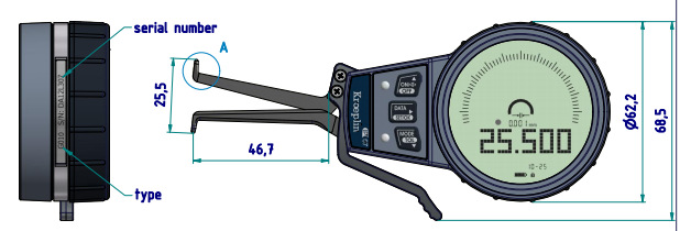 源头销售德国kroeplin古沃匹林 数显式厚度测量卡规G010