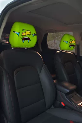 Personalized Cool and Funny Emoticon Car Pillowcase, Elastic Universal Car Interior Dustproof Protective Cover, Manufacturer Wholesale (Universal seat cover) - 01-double-sided-printing-1pc-26cm28cm