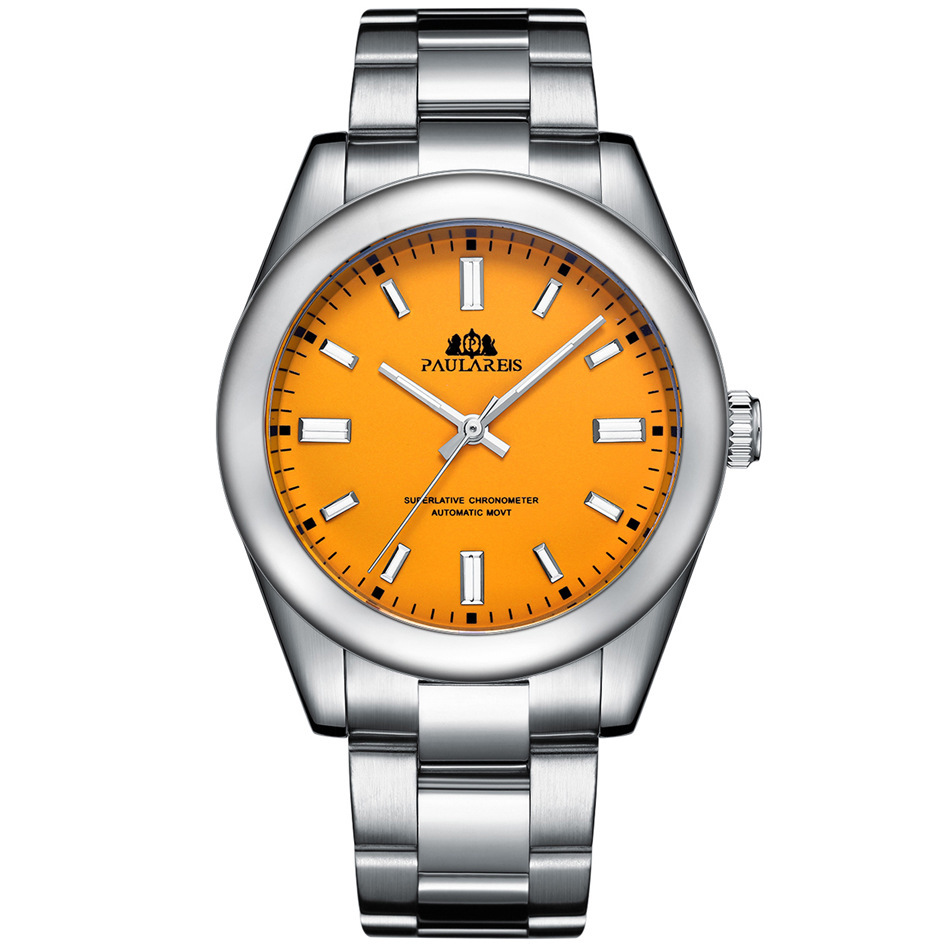 Automatic Men's Mechanical Watch With Luminous Steel Bracelet_voghion.com