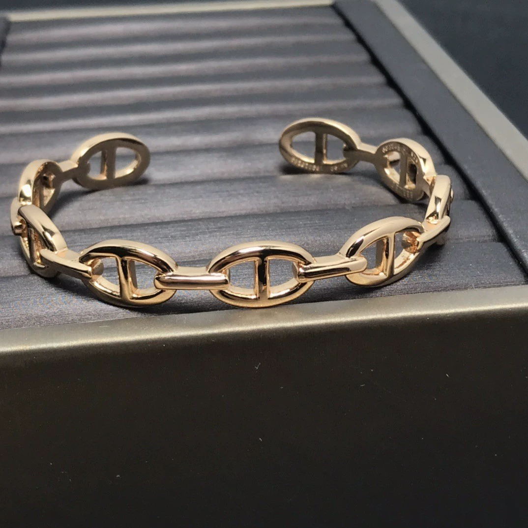Браслет Star‑link, посеребление розовое золото 18k, варианты с pave-бриллиантами или полностью упрочнённым рисунком, вес 0.002 кг