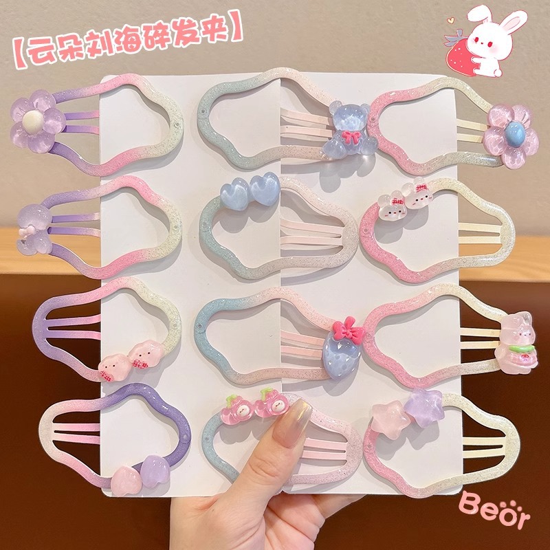 Niños color caramelo hueco nubes clip para el cabello clip para el cabello BB clips baby adorable lateral clip para el cabello clip para el cabello