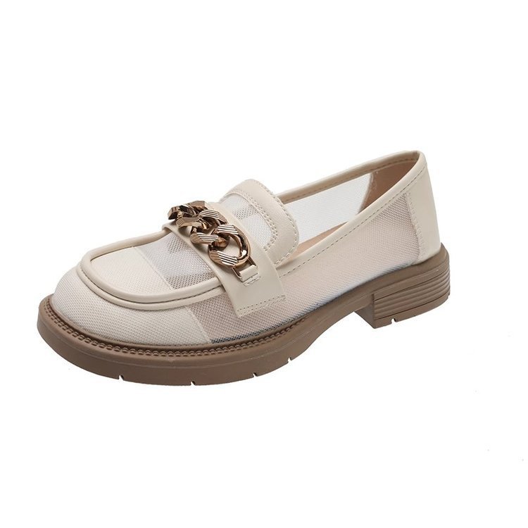 Zapatos de malla de Lefour para mujeres 2026 verano nuevos zapatos de cuero de malla hueca Lefour zapatos de trabajo transpirables zapatos