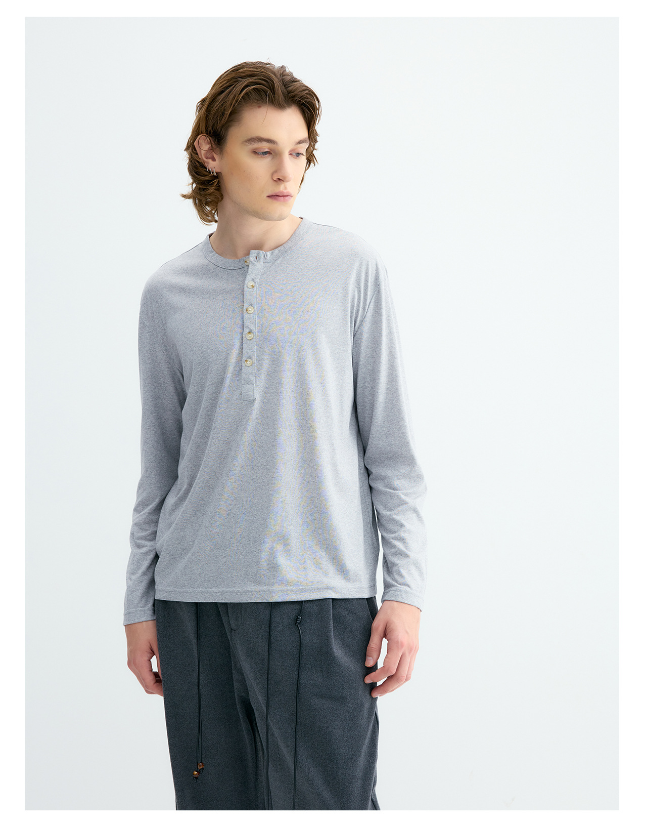 UNF 250g Henry Neck Long-Sleeve Tee