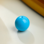 仿天然原矿云盖高瓷蓝绿松石色饰圆珠散珠文玩diy隔配珠配饰件