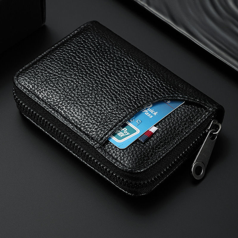 Card holder genuine leather texture ID card holder men's large-capacity bank card holder simple and compact women's card holder