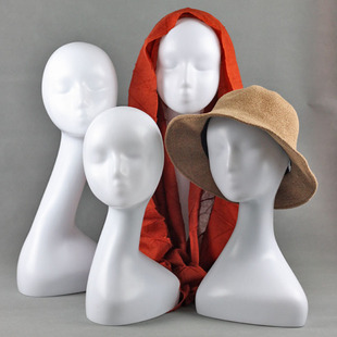 Plastic female model head dummy head female head model display silk scarf head model abstract head wig hat scarf display stand