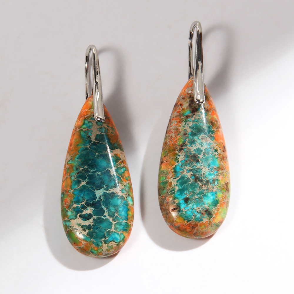 1 Pair Bohemian Geometric Stone Drop Earrings display picture 12