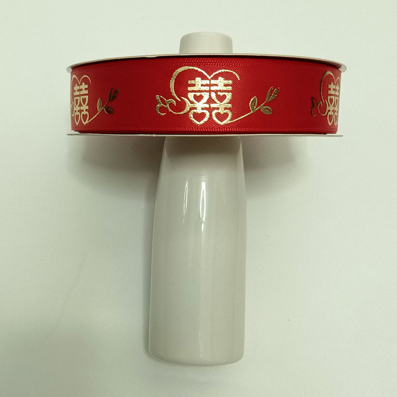 Suministros DE BODA Cinta de oro rojo Embalaje de regalo de mano Xi carácter cinta festiva Cinta Roja al por mayor cinta de encaje