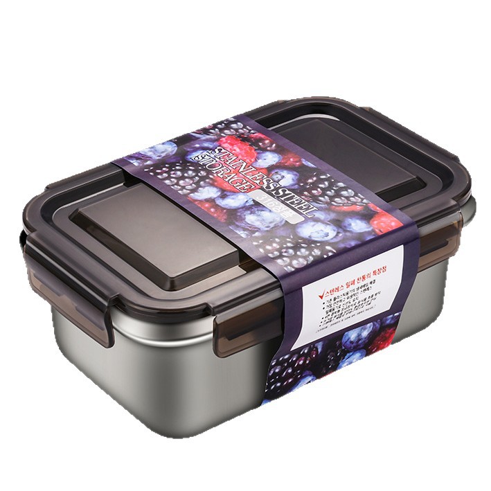 316 caja de almacenamiento de acero inoxidable puede calentar la caja de almuerzo de microondas caja de frutas caja de almuerzo congelada caja de almacenamiento