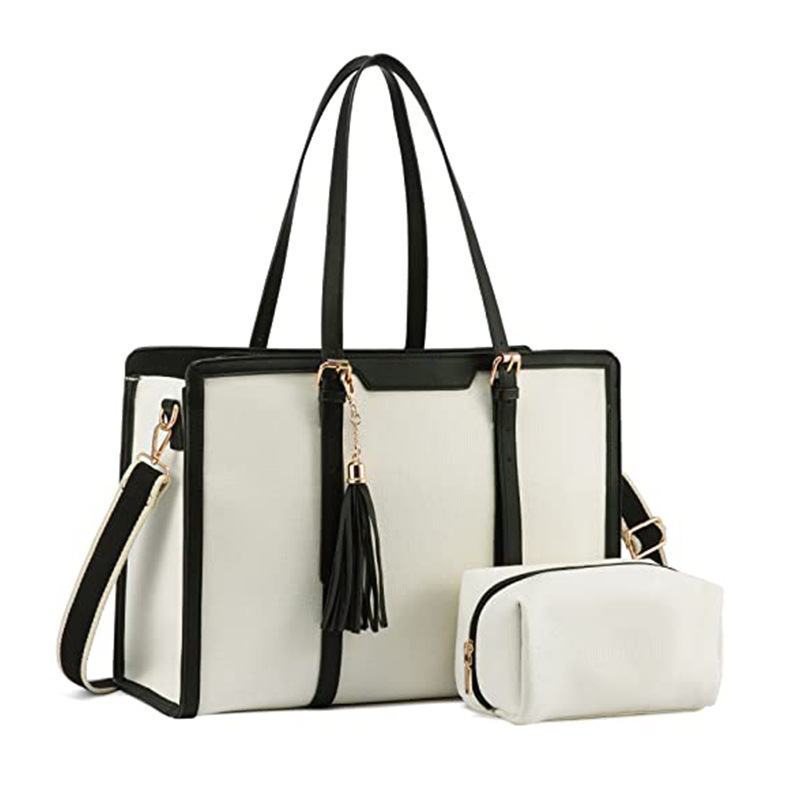 Amazon nuevo bolso de moda para mujer bolso de hombro para computadora portátil bolso de cuero para computadora con embrague,