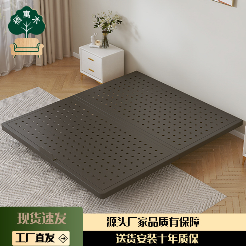 2025 New Carbon Steel Suspended Bed Master Bedroom Double Rental House with Steel Frame Hole Without Bedside Wrought Iron Bed