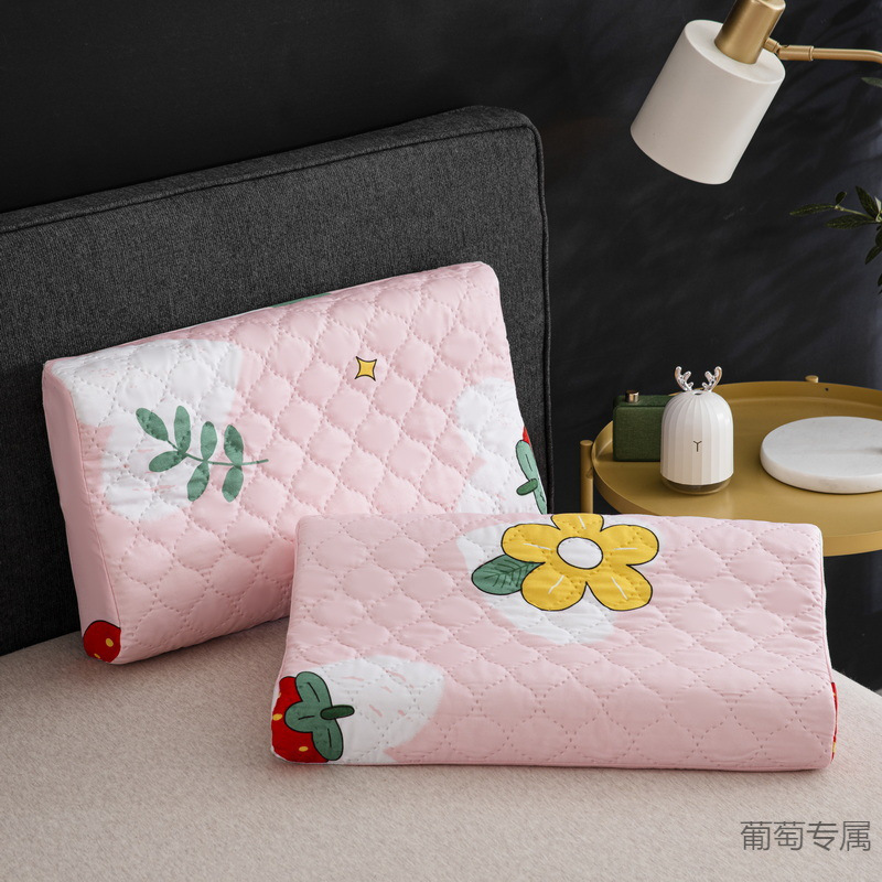 春季新款防水防头油家用床上用品乳胶单枕套学生宿舍小清新枕头套|undefined