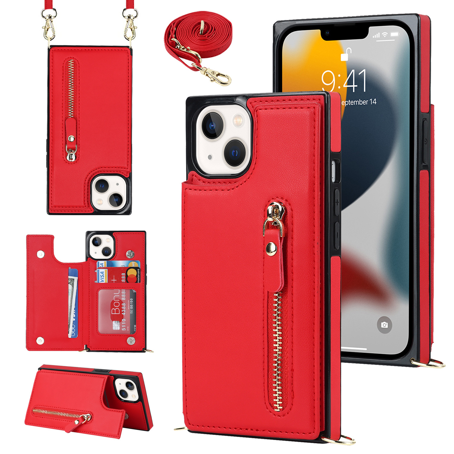 Handyhülle Aus Leder Für Iphone Pro Umhängetasche Mit Band_voghion.com
