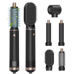 卸売り爆金5合1熱風櫛自動カール棒多機能美容スタイル櫛電動ヘアドライヤーアマゾン