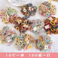 卡通儿童扎头发皮筋头绳发圈女孩扎头发圈头饰高弹力发绳不伤头发