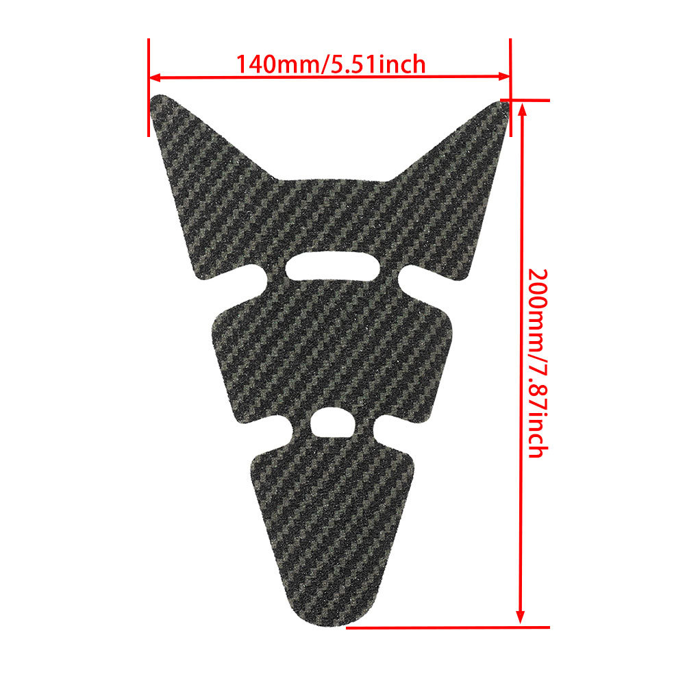Etiqueta engomada del tanque de combustible de la motocicleta Etiqueta engomada del hueso de pescado del cuerpo Protección antideslizante Modificación del modelo universal de fibra de carbono Antiarañazos y resistencia al calor