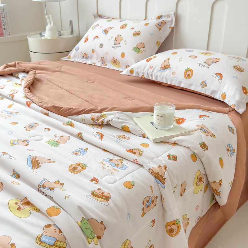 El nuevo edredón de verano de punto antibacteriano 10A, edredón fino de primavera y verano, edredón de aire acondicionado simple y doble, edredón de estudiante, edredón de regalo