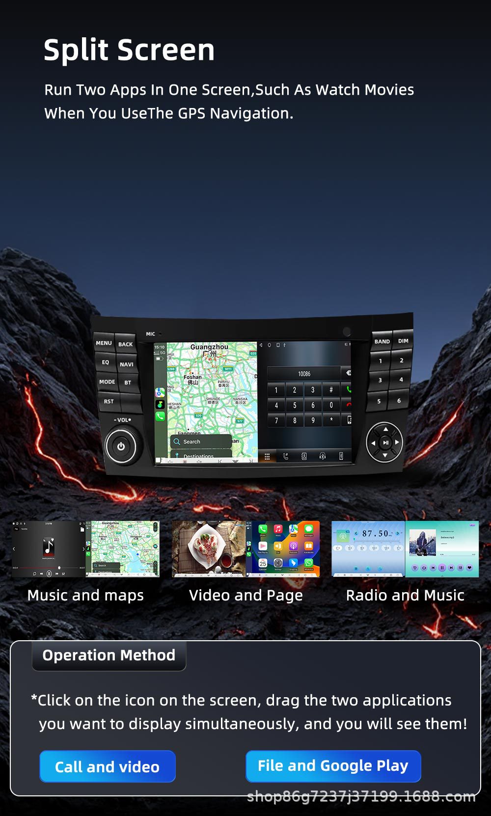 Suitable for Mercedes-Benz W211 7inch Car Multimedia Player Carplay Car Navigation Universal Car Navigation System