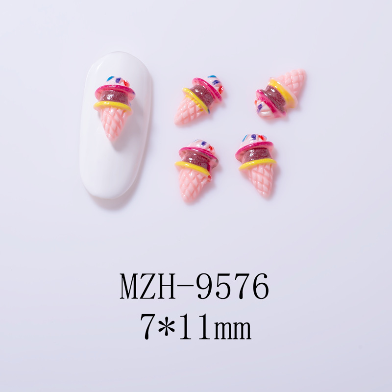 4g Weight Nail Decoration Accessories Nail Supplies 10 PCS/Package Quantity Resin Material Cartoon, Star, Moon Pattern Cute, Sweet Style Cute Sweet Cartoon Star Moon Resin Nail Decoration Accessories 10 PCS/Package 5