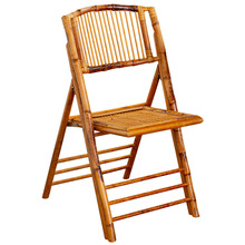 簡約歐式復古竹子制可折疊餐椅凳子 折疊戶外椅 竹木沙灘折疊椅